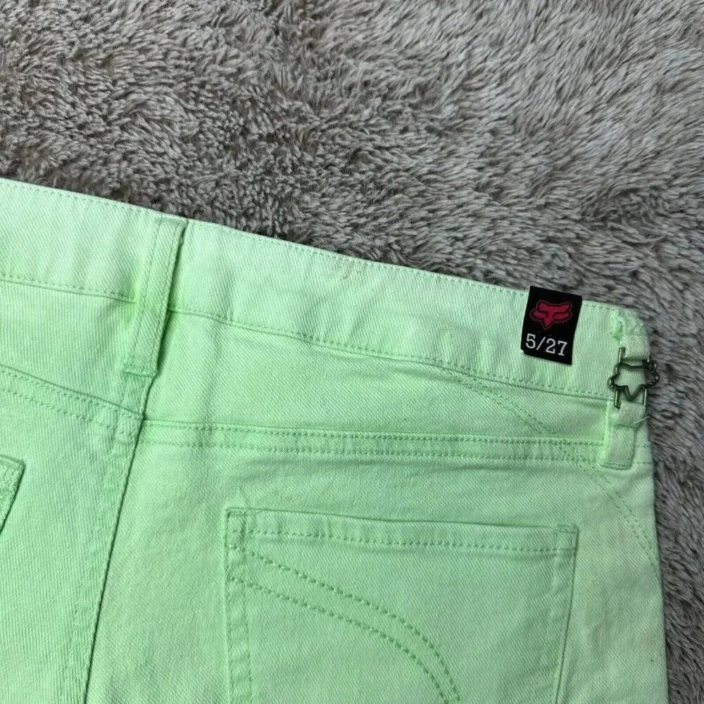 Fox Women's Outshine Cutoff Shorts Green Size 5 - Picture 4 of 16